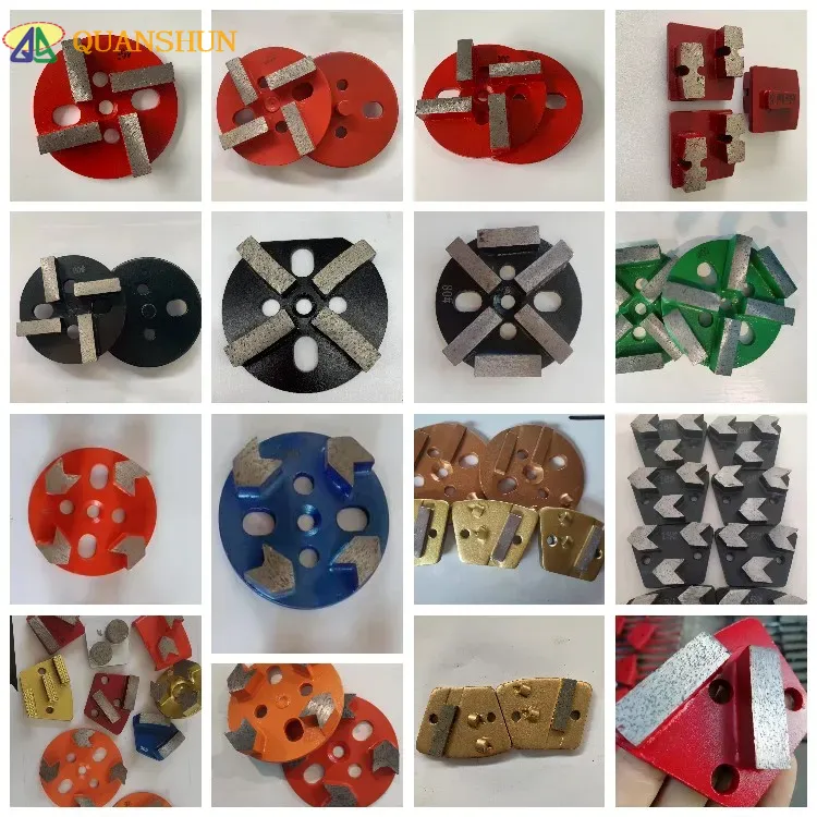 4 Inch 100mm Universal Diamond Grinding Plates with Single Pin Diamond Polishing Disc for Concrete and Terrazzo Floor