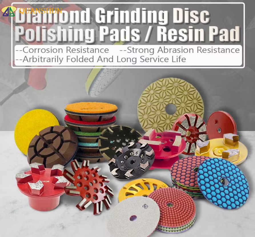 4 Inch D100mm 7 Steps Diamond Tools Wheels Flexible Grinding Disc Wet Polishing Pad for Angle Grinder for Stone