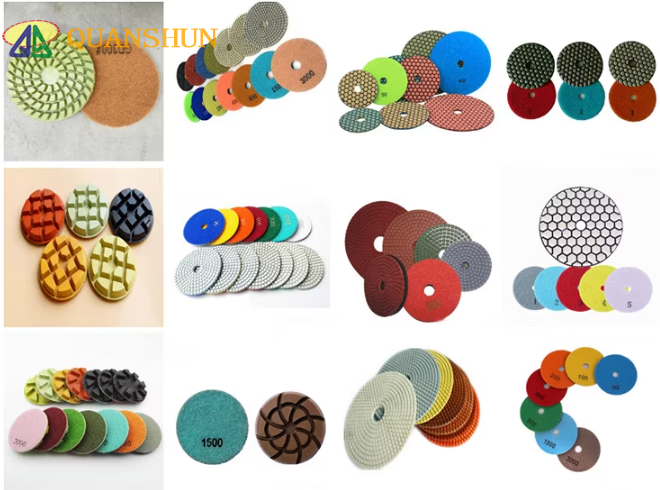 4 Inch D100mm 7 Steps Diamond Tools Wheels Flexible Grinding Disc Wet Polishing Pad for Angle Grinder for Stone